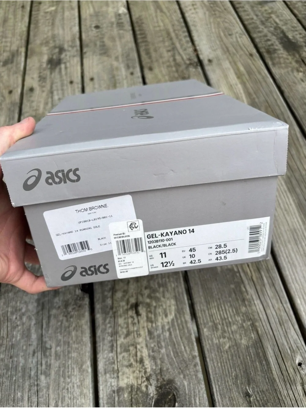 ASICS Thom Browne Gel Kayano 14 Black Size 11